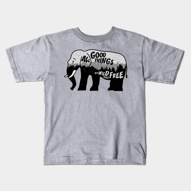 Born to Free Save Wildlife Kids T-Shirt by KewaleeTee